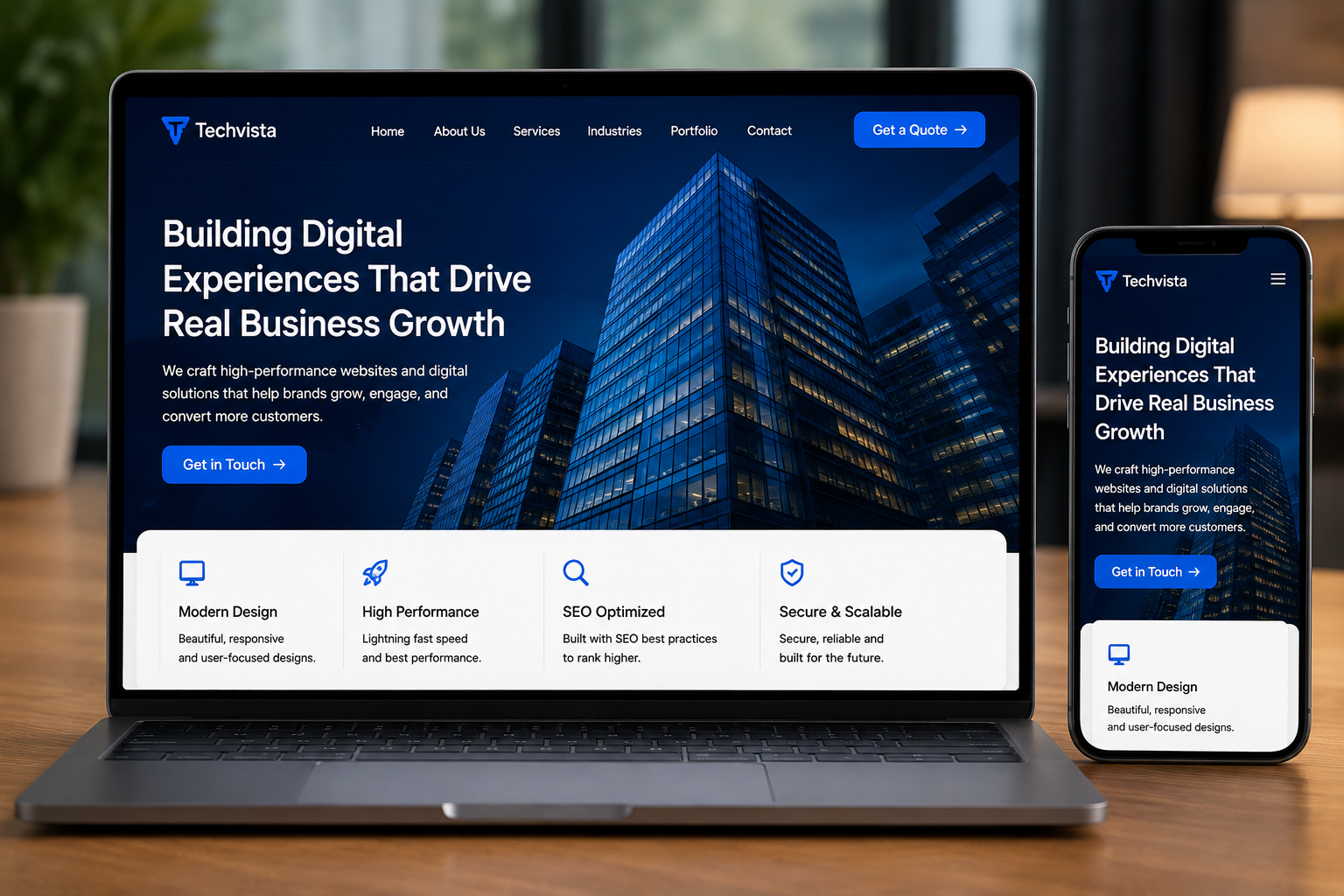 Premium Corporate Website project by Asia Tech World